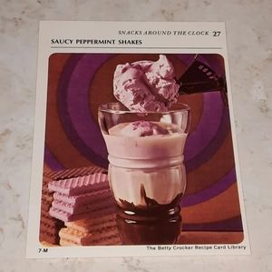 The Betty Crocker Recipe Card Library REPLACEMENT SNACKS AROUND THE CLOCK CARD